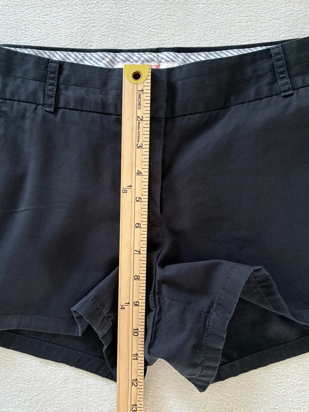 J.Crew Broken-In Shorts Women’s 6 Black Low Rise Cotton Classic Casual Preppy